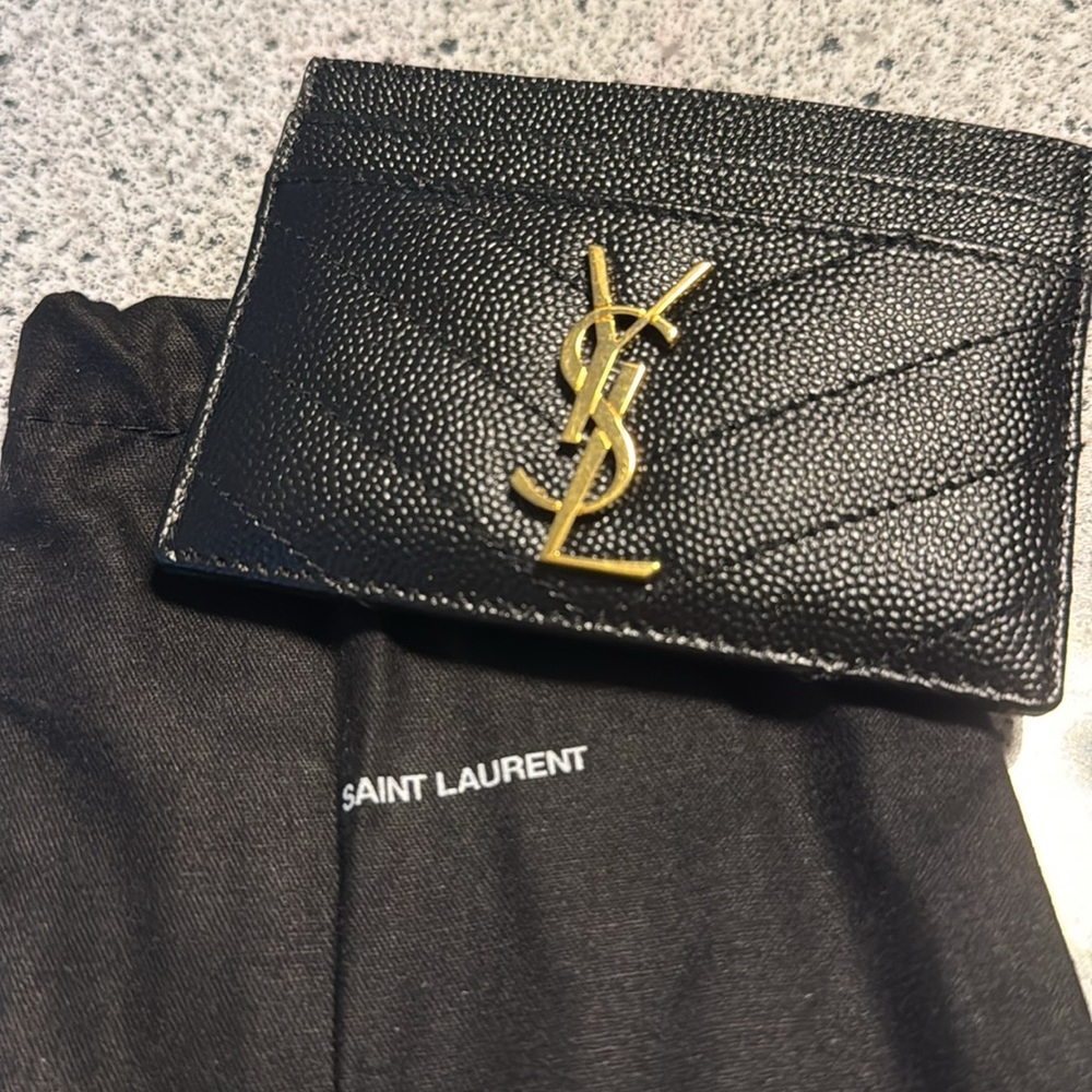 YSL Saint Laurent Black Card Holder